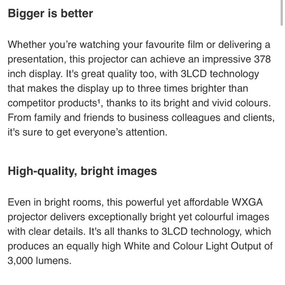 Epson CO-W01 WxGA projector - Picture 9 of 16